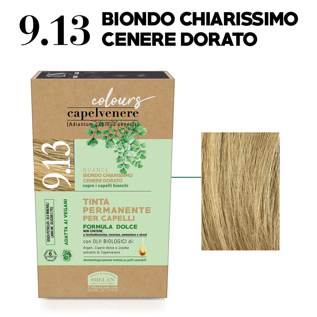 CAPELVENERE TINTA CAPELLI 9.13 BIONDO CHIARISSIMO CENERE DORATO