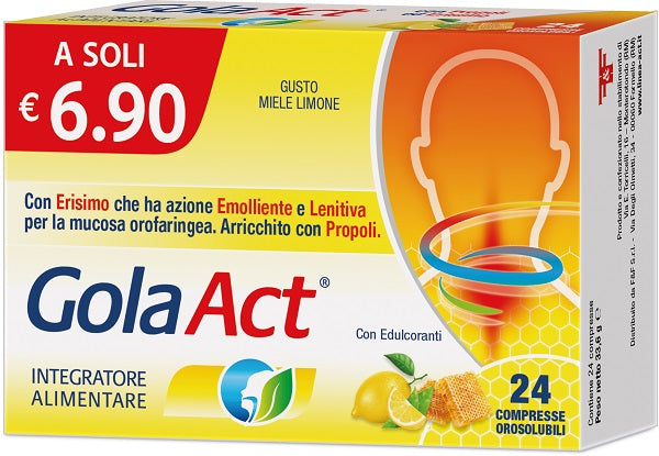 GOLA ACT MIELE LIMONE 24 COMPRESSE