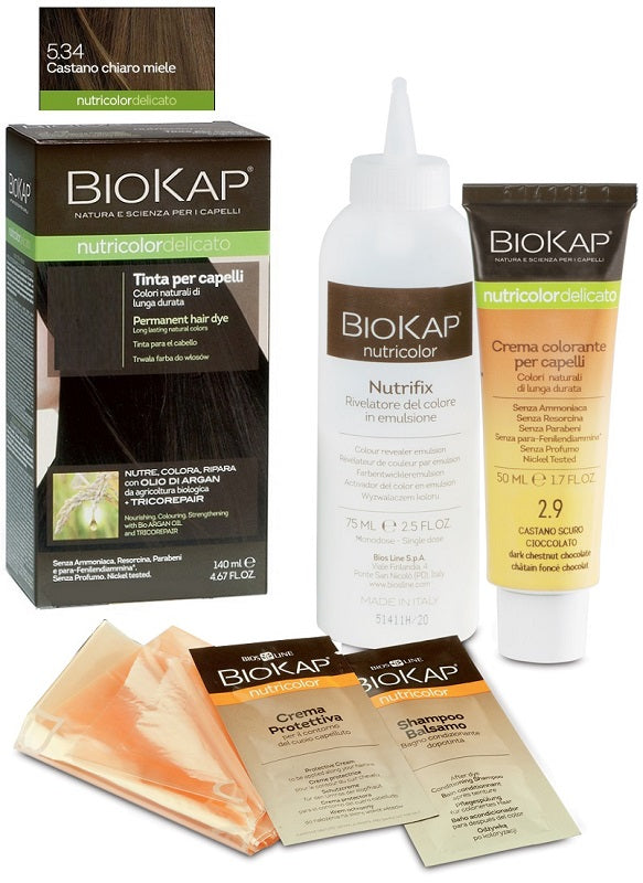 BIOKAP NUTRICOLOR DELICATO 5,34 CASTANO CHIARO MIELE