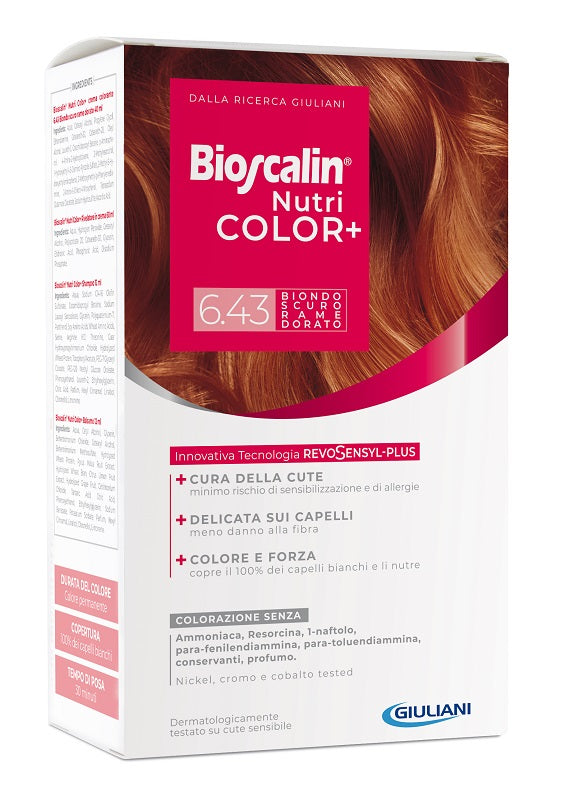 BIOSCALIN NUTRICOLOR PLUS 6.43 BIONDO SCURO RAME DORATO