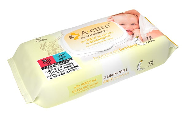A+CURE BABY SALVIETTE MIELE E BERGAMOTTO 72 PEZZI