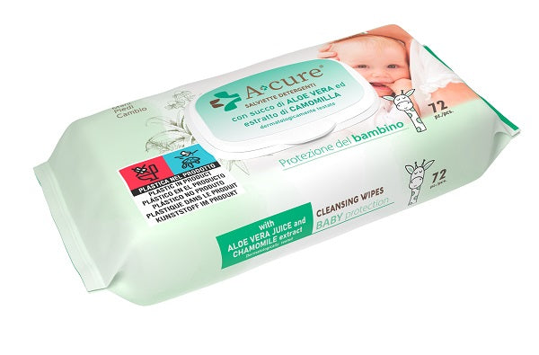 A+CURE BABY SALVIETTE ALOE & CAMOMILLA 72 PEZZI