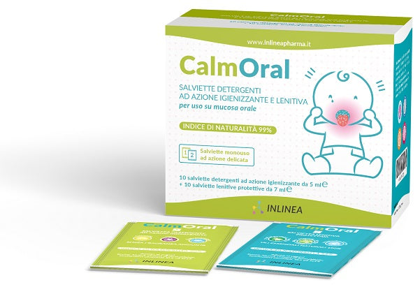 CALMORAL 10 SALVIETTE DETERGENTI + 10 SALVIETTE LENITIVE