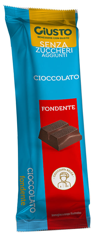 GIUSTO CIOCCOLATO FONDENTE SENZA ZUCCHERI AGGIUNTI 42G