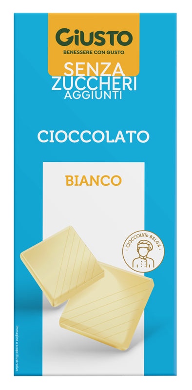 GIUSTO CIOCCOLATO BIANCO SENZA ZUCCHERI AGGIUNTI 85G