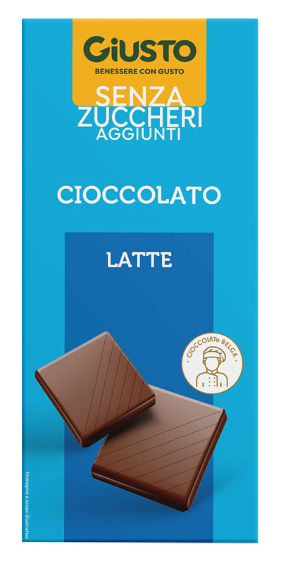 GIUSTO CIOCCOLATO AL LATTE SENZA ZUCCHERI AGGIUNTI 85G