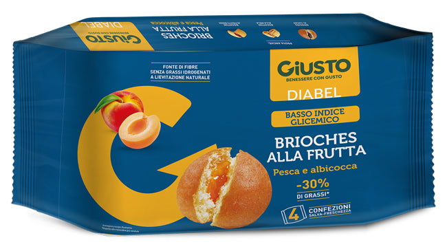GIUSTO DIABEL BRIOCHE FRUTTA 4 PEZZI