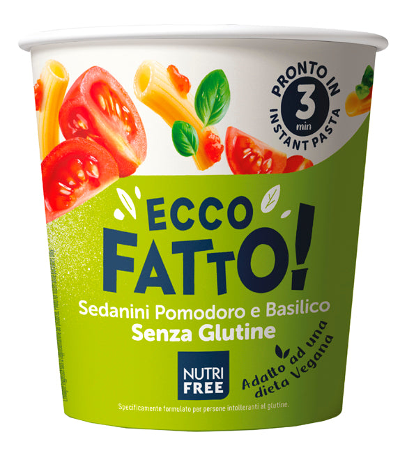 NUTRIFREE ECCO FATTO! SEDANINI POMODORO E BASILICO 70G