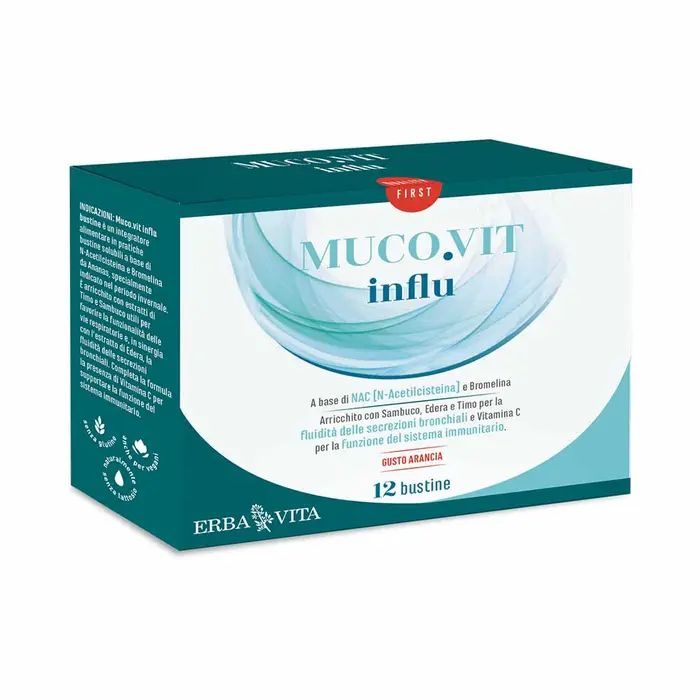 MUCO.VIT INFLU - INTEGRATORE VIE RESPIRATORIE 12BUSTINE