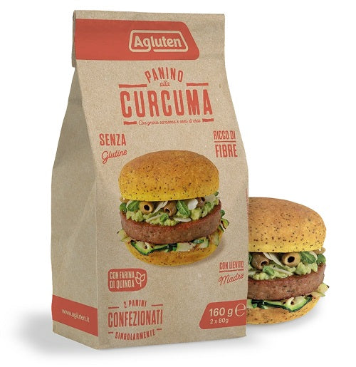 AGLUTEN PANINO CURCUMA E SEMI DI CHIA 160G