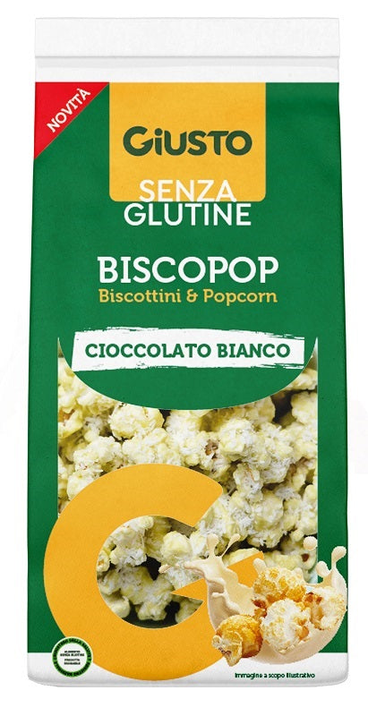 GIUSTO BISCOPOP CIOCCOLATO BIANCO 80G
