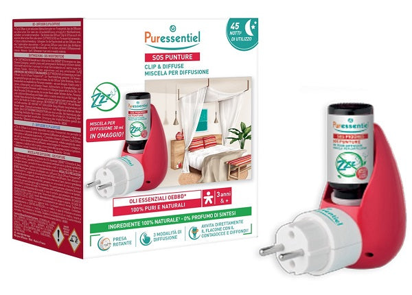 PURESSENTIEL COFANETTO SOS PUNTURE CLIP&DIFFUSE+MISCELA 30ML