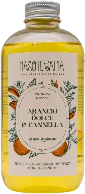 RICARICA DIFFUSORE ARANCIO DOLCE E CANNELLA 250ML NASOTERAPIA