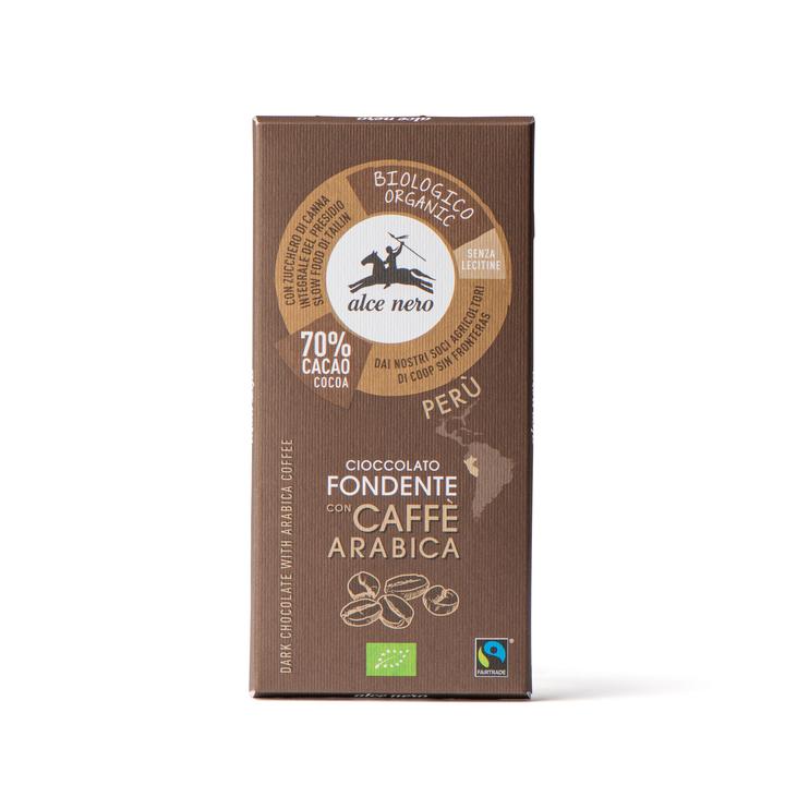 ALCE NERO TAVOLETTA CIOCCOLATO FONDENTE CON CAFFE 50G