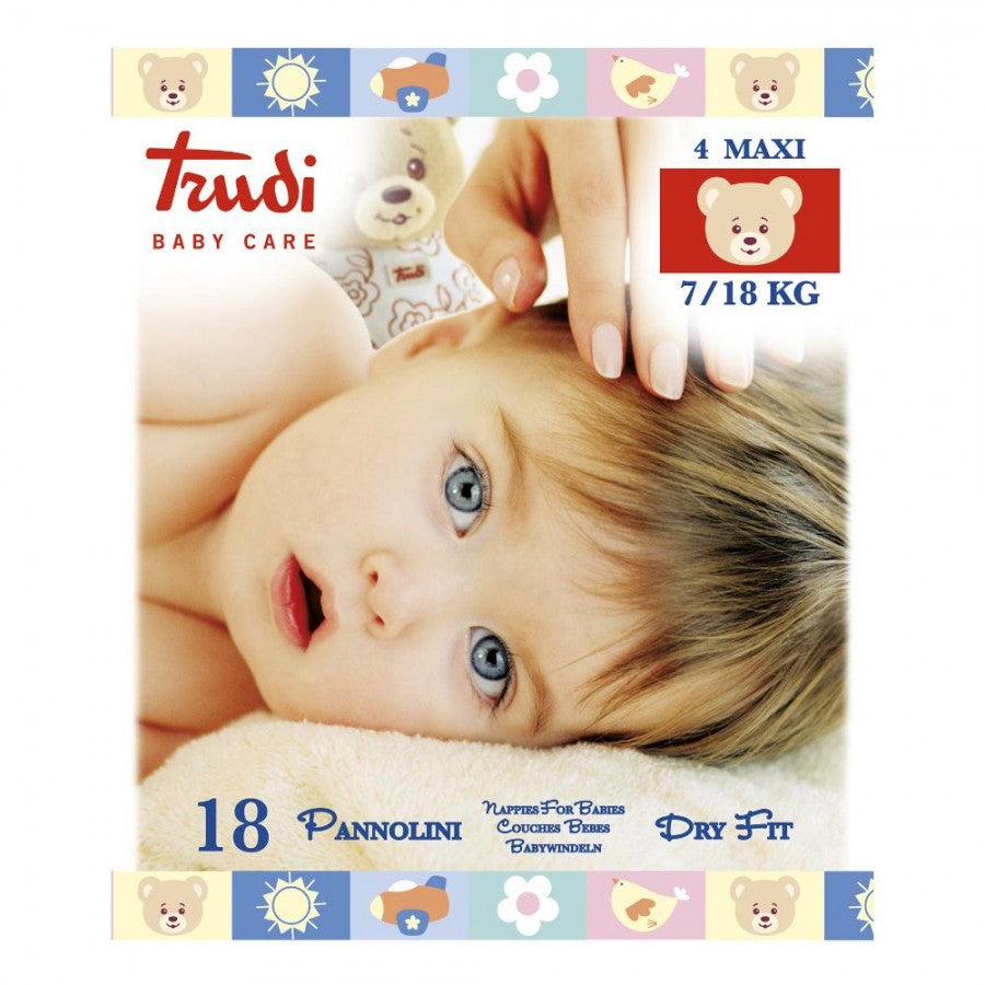 TRUDI BABY CARE 18 PANNOLINI DRY FIT MAXI 7/18 KG