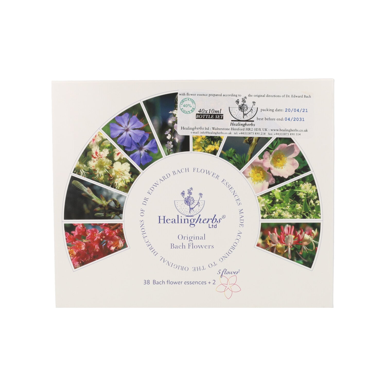 KIT HEALING HERBS 38 FIORI DI BACH + 2 FIVE FLOWER 10 ML
