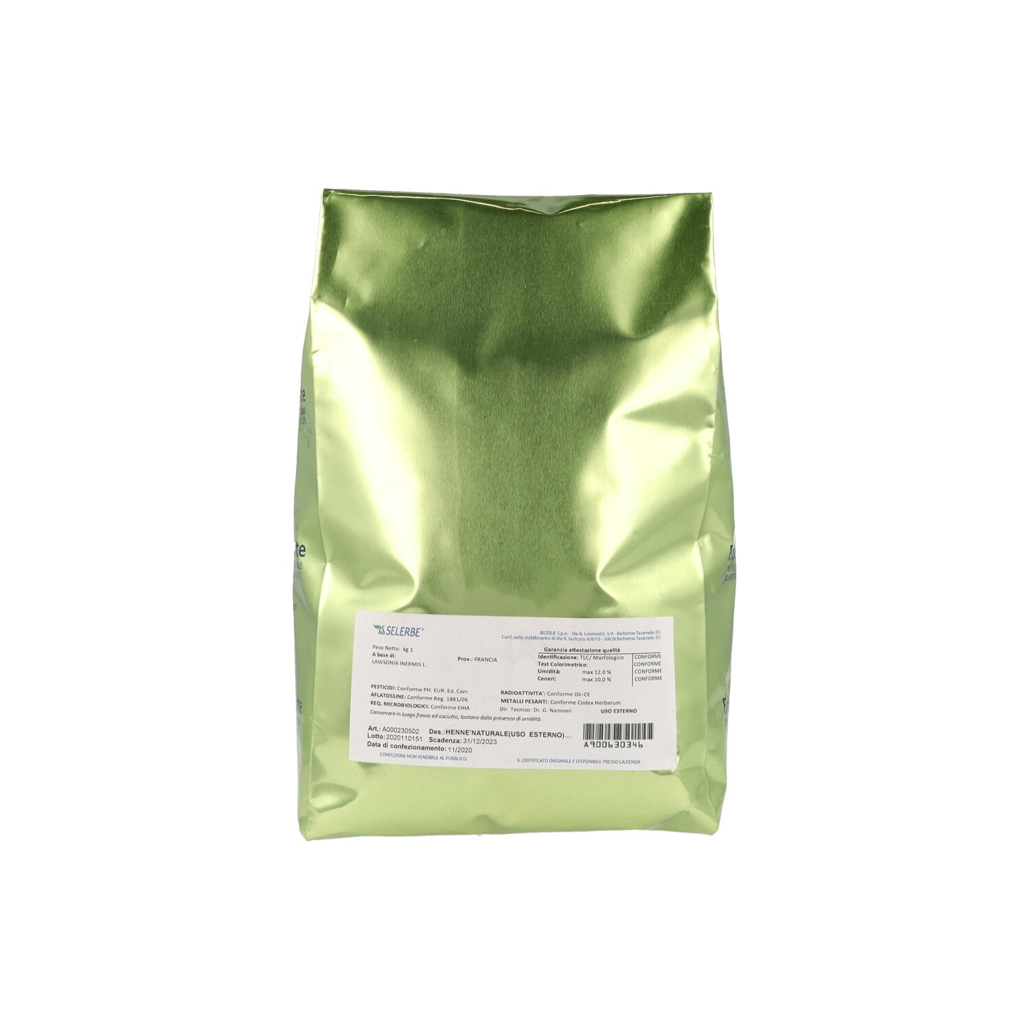 ERBE HENNE' NATURALE POLVERE 1KG