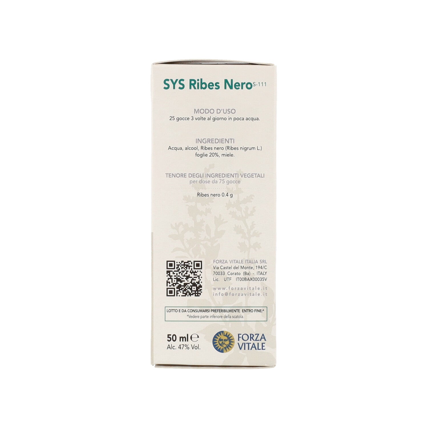 SYS RIBES NERO GOCCE 50ML