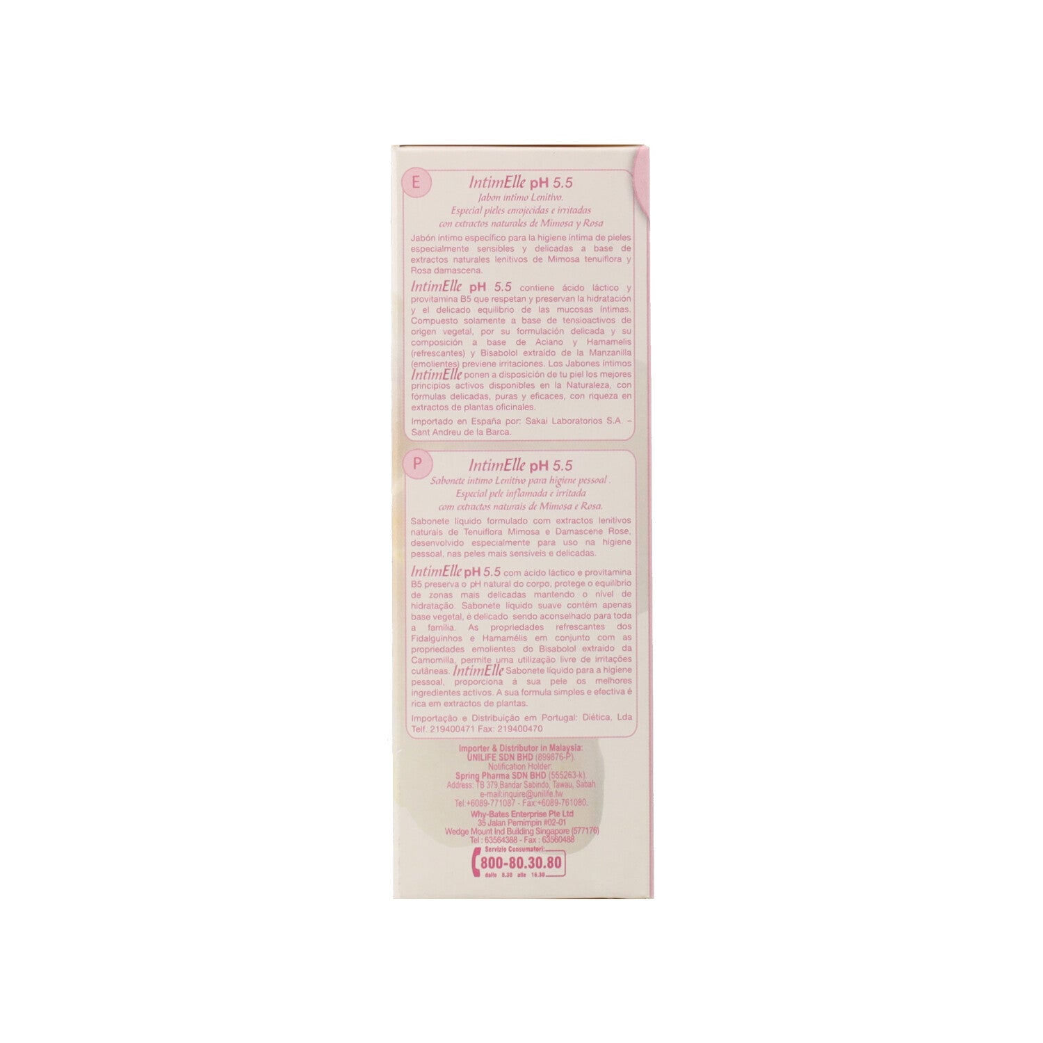 INTIMELLE PH 5,5 SAP INT LENIT