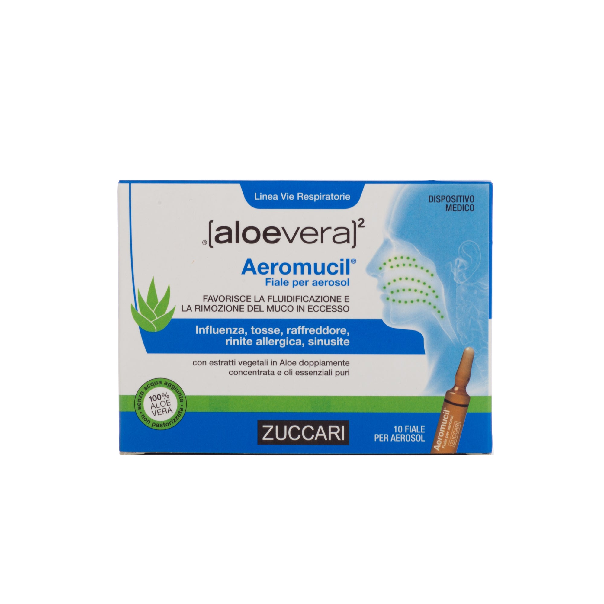 ALOEVERA2 AEROMUCIL 10 FIALE X 5ML PER AEROSOL