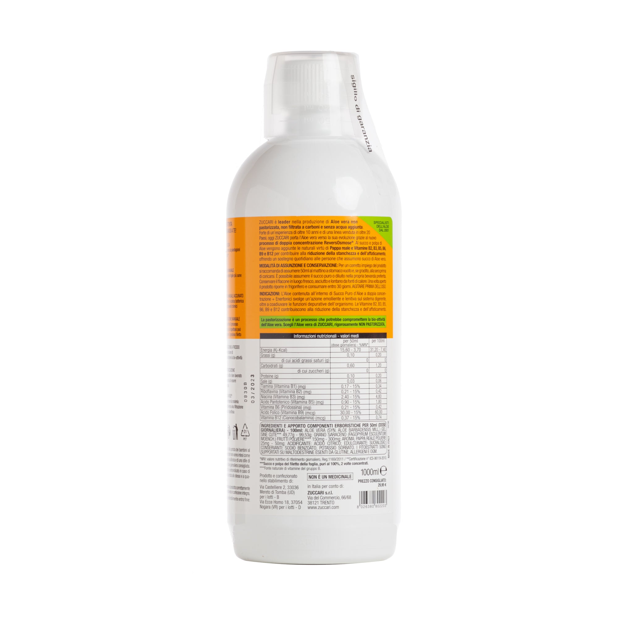 ALOEVERA2 SUCCO PURO ALOE + ENERTONICI 200ML