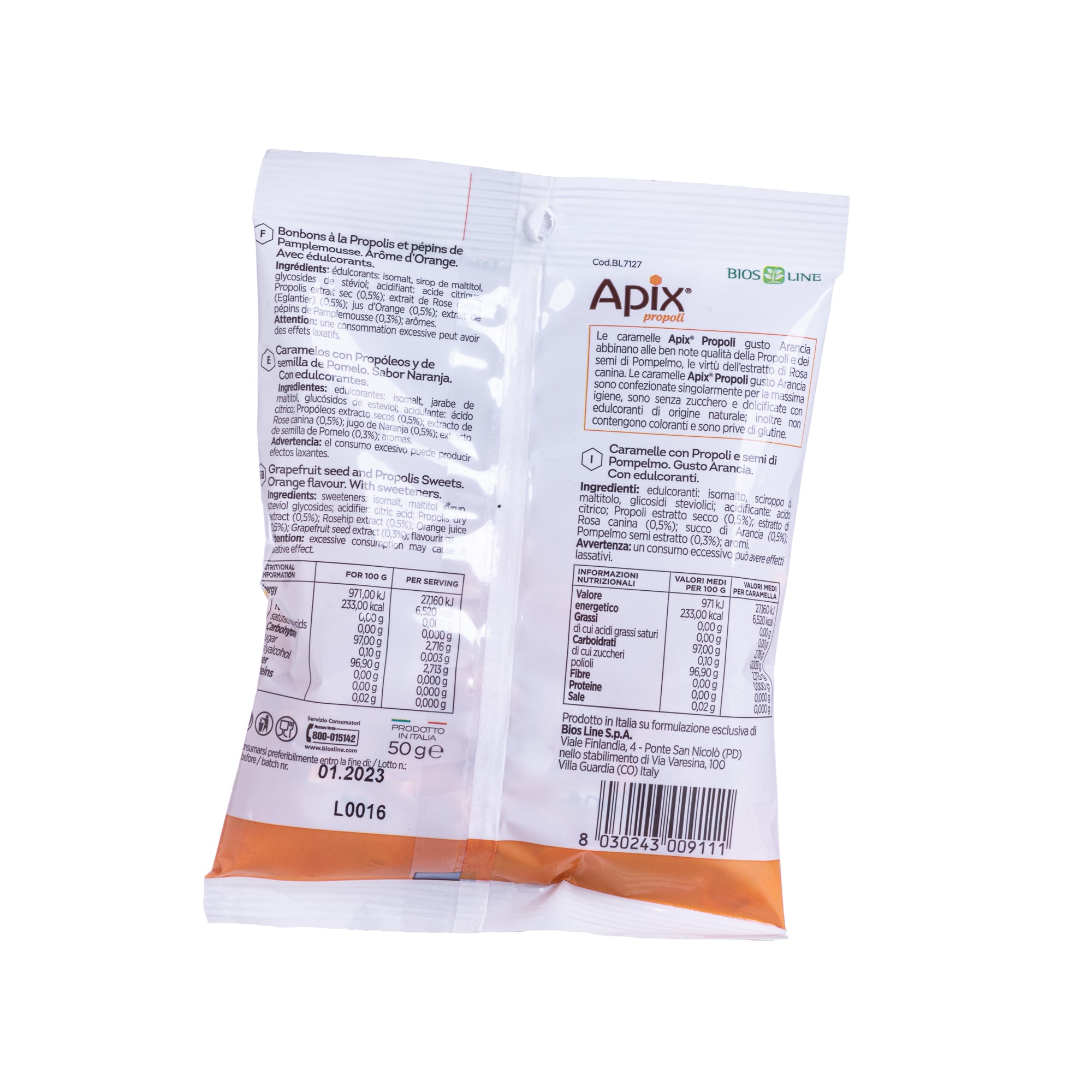 APIX CARAMELLE ARANCIA 50 g