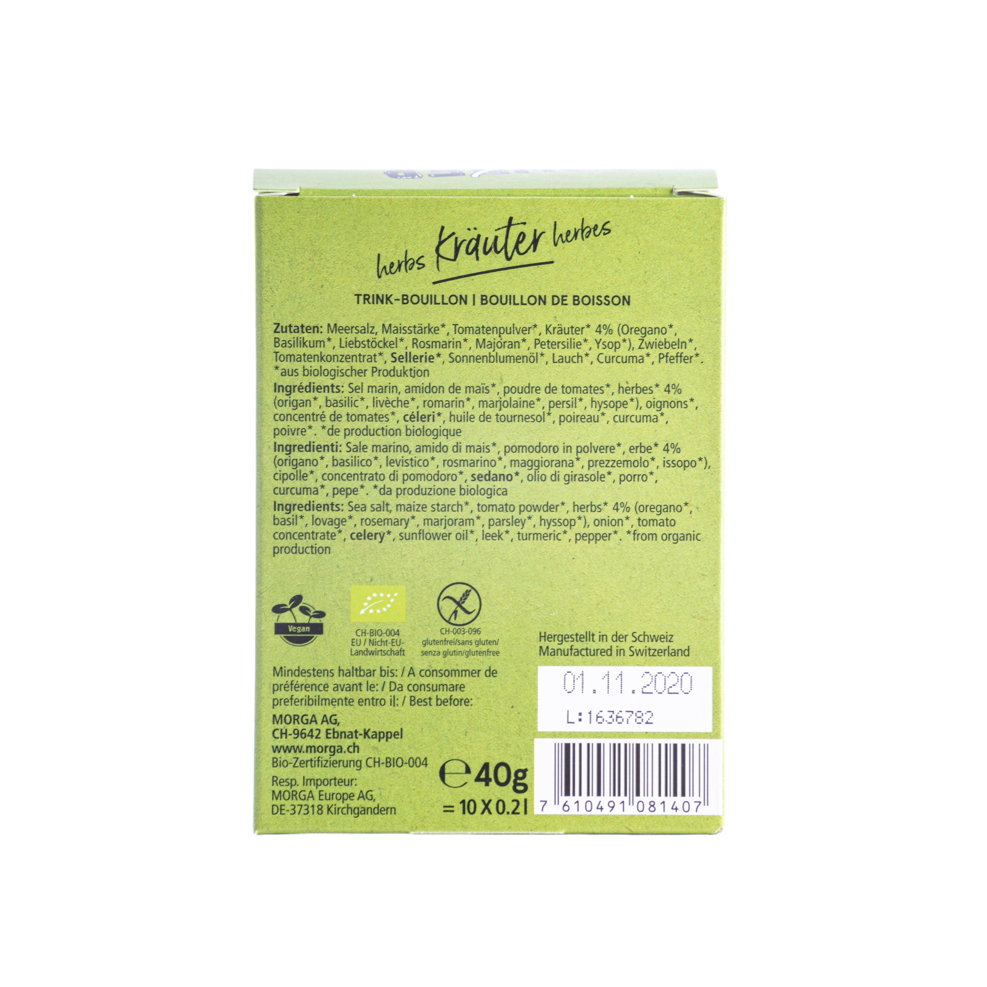 BRODO VEGETALE ERBE MEDITERRANEE INSTANTANEO MORGA