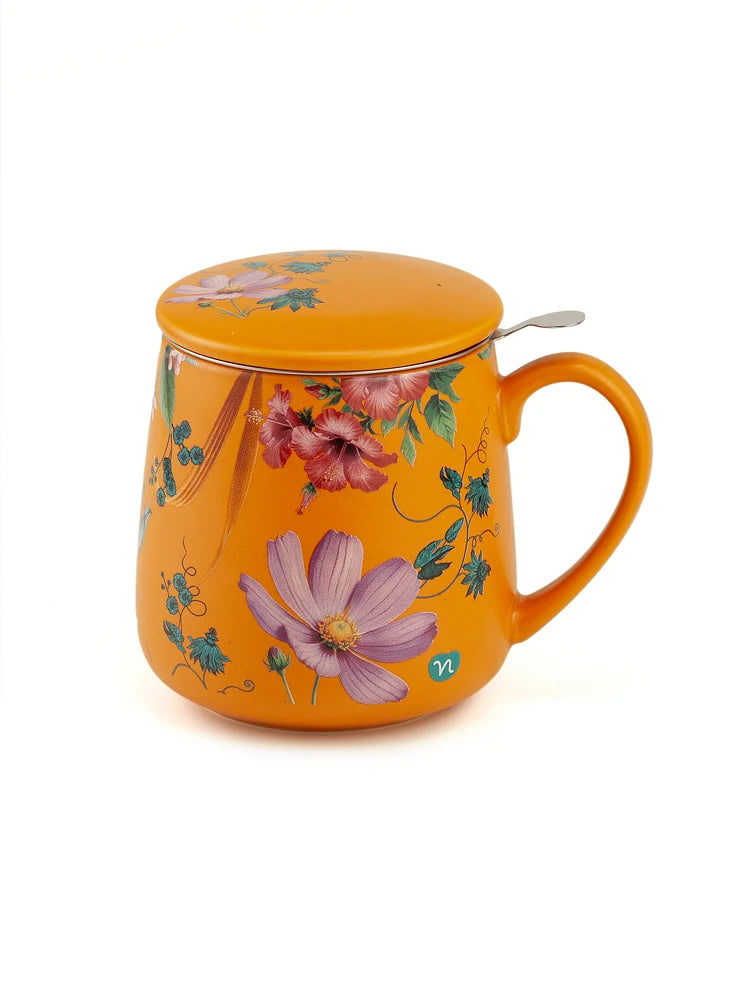 RITUALI BOTANICI - INFUSIERA ARANCIONE CON FILTRO DA 400ML