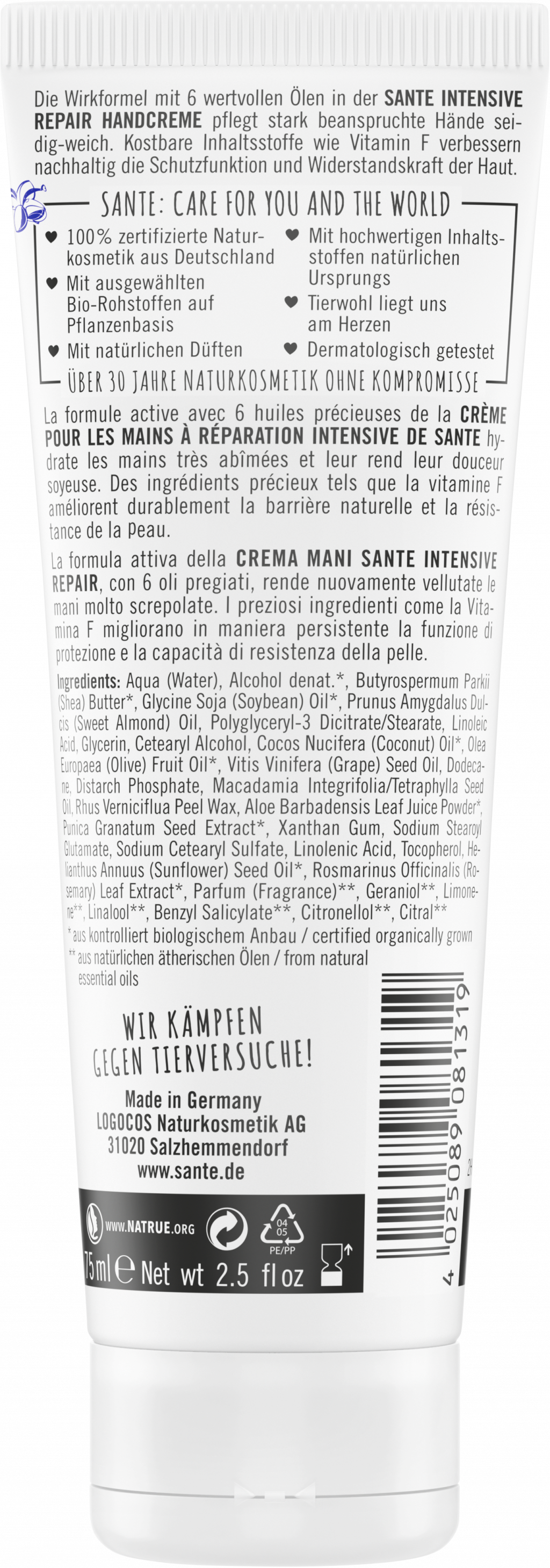 SANTE CREMA MANI INTENSIVE REPAIR 75 ML
