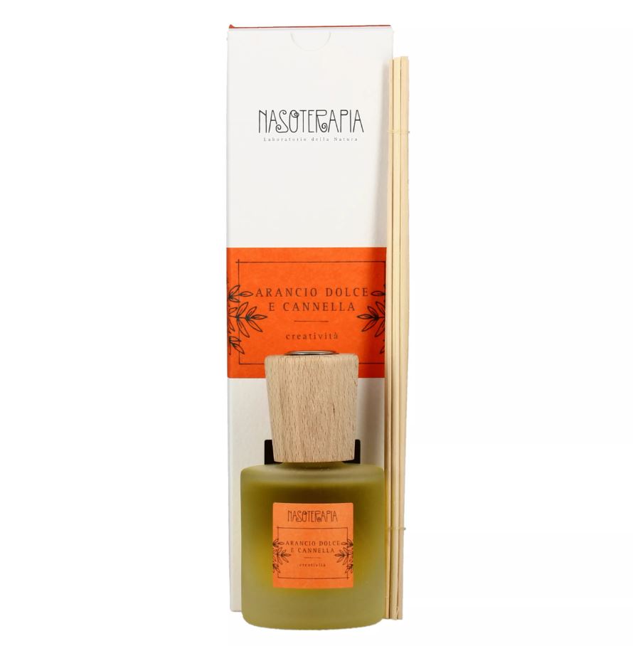 DIFFUSORE BASTONICINI NASOTERAPIA ARANCIA DOLCE E CANNELLA 100ML