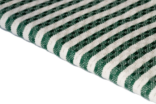 TELO HAMMAM VERDE RIGA STRETTA 100%COTONE