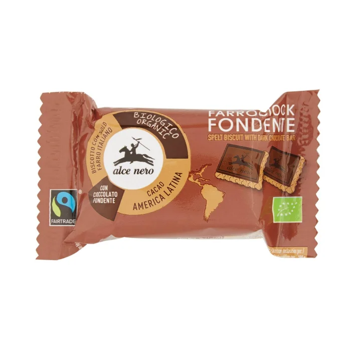 ALCE NERO BISCOTTO FARRO CIOCCOLATO FONDENTE 28GR