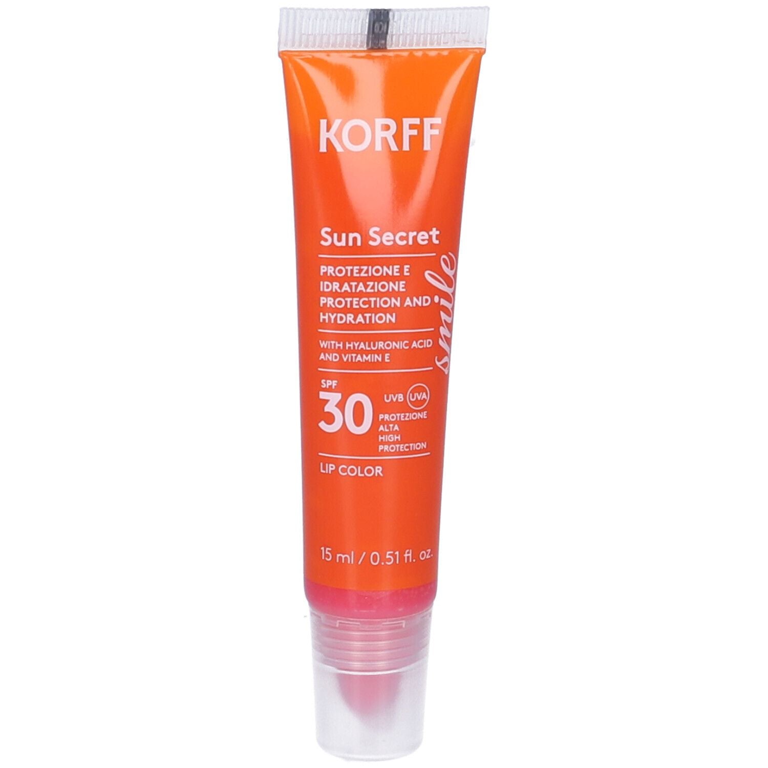 KORFF SUN SECRET LIP COLOR SPF30 RASPBERRY PINK 15ML
