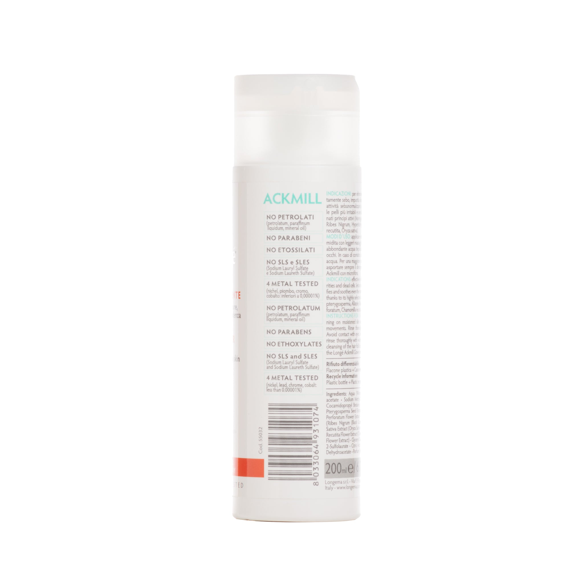 LONGE ACKMILL DETERGENTI PELLI IMPURE E GRASSE