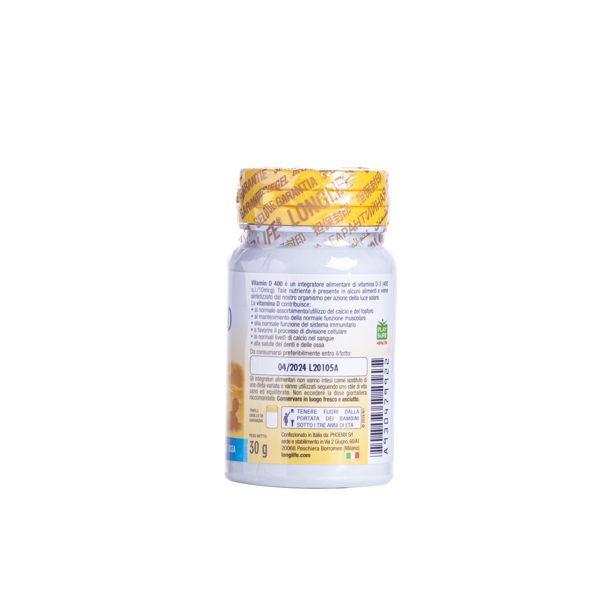 LONGLIFE VITAMINA D3 400UI