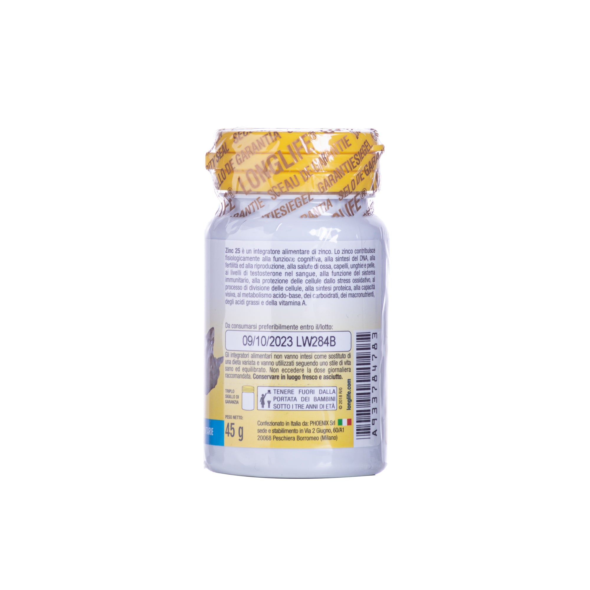 LONGLIFE ZINC 25 MG