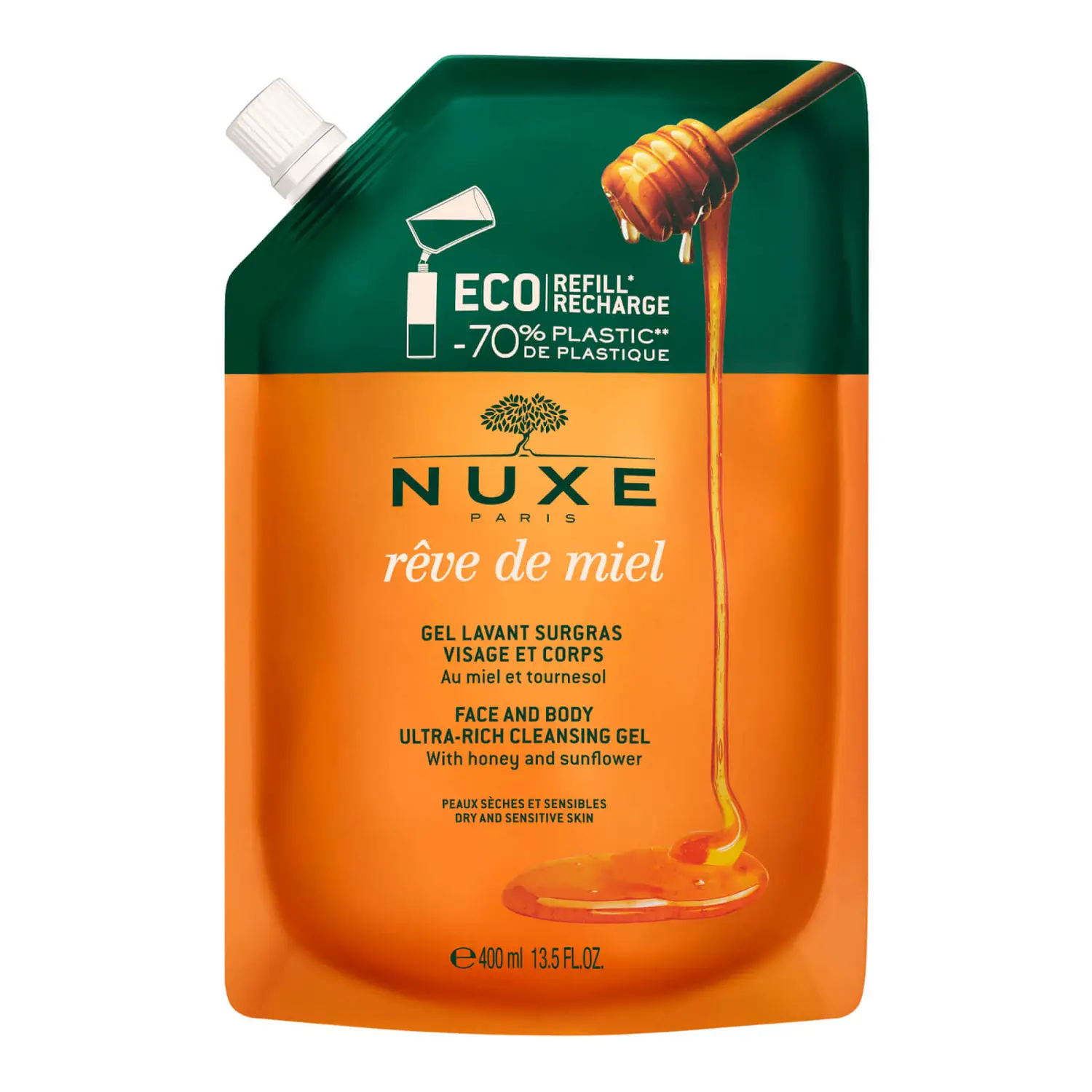 NUXE RÀVE DE MIEL GEL LAVANT ECO RICARICA 400ML
