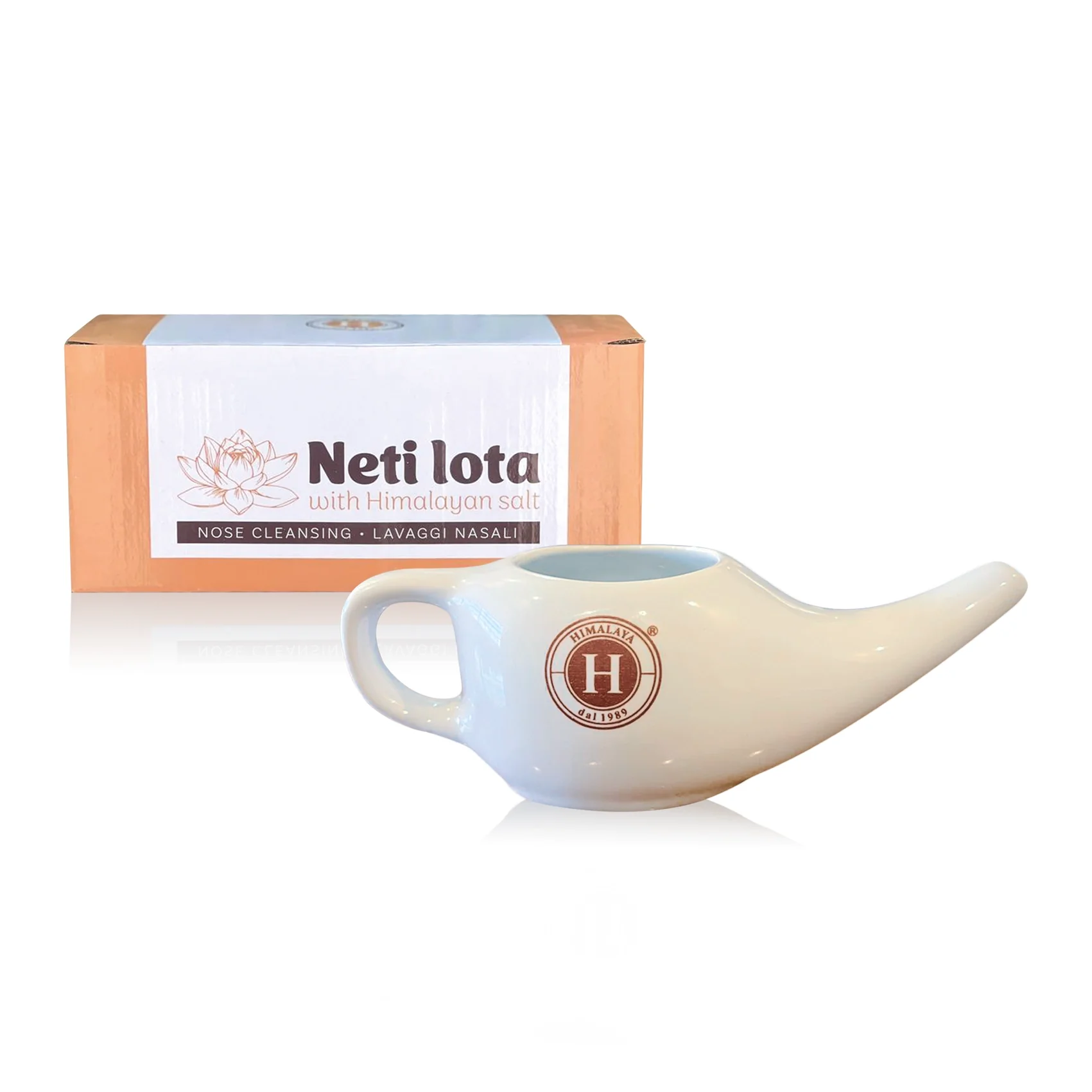 HIMALAYA NETI LOTA CERAMICA + SALE ROSA HIMALAYA
