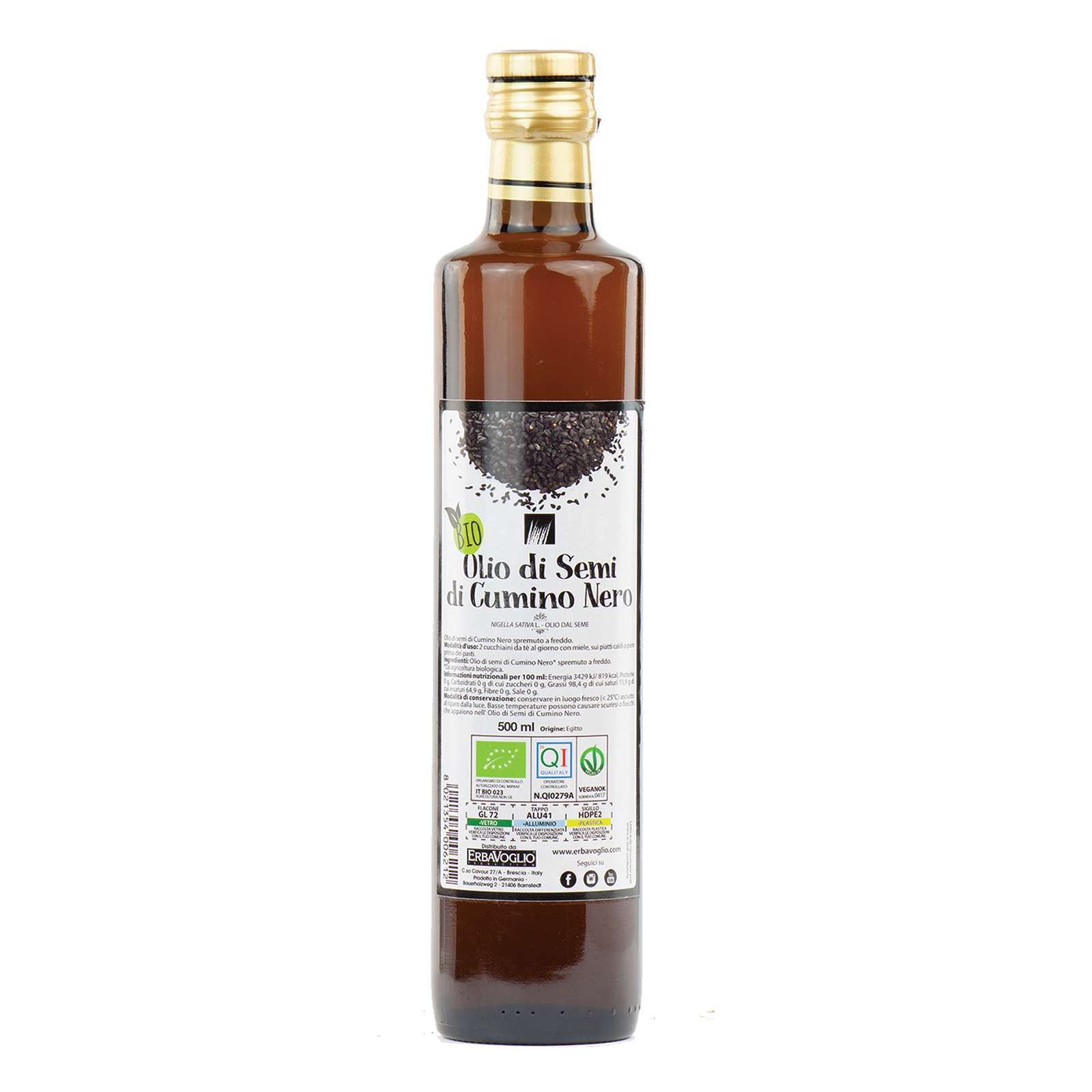 OLIO SEMI CUMINO NERO BIO 500ML