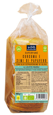 SUPERPANE BAULETTO CURCUMA E SEMI DI PAPAVERO 400G