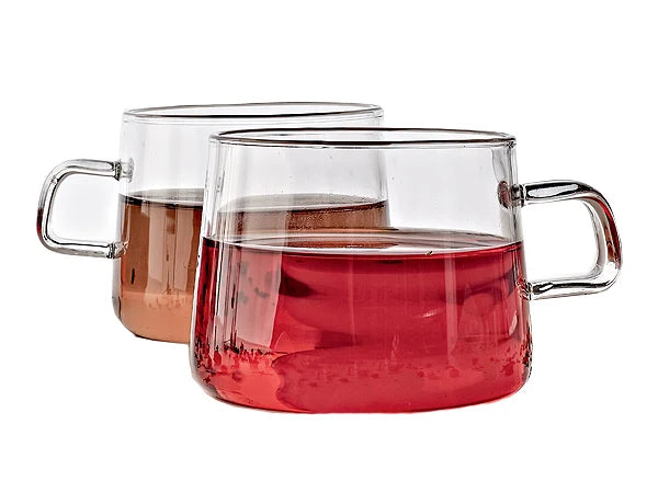 NEAVITA SET 2 TAZZE IN VETRO DA 300 ML