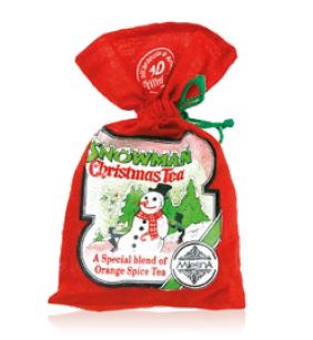 SNOWMAN CHRISTMAS TE ARANCIA E SPEZIE 10 FILTRI - SACCHETTO COTONE