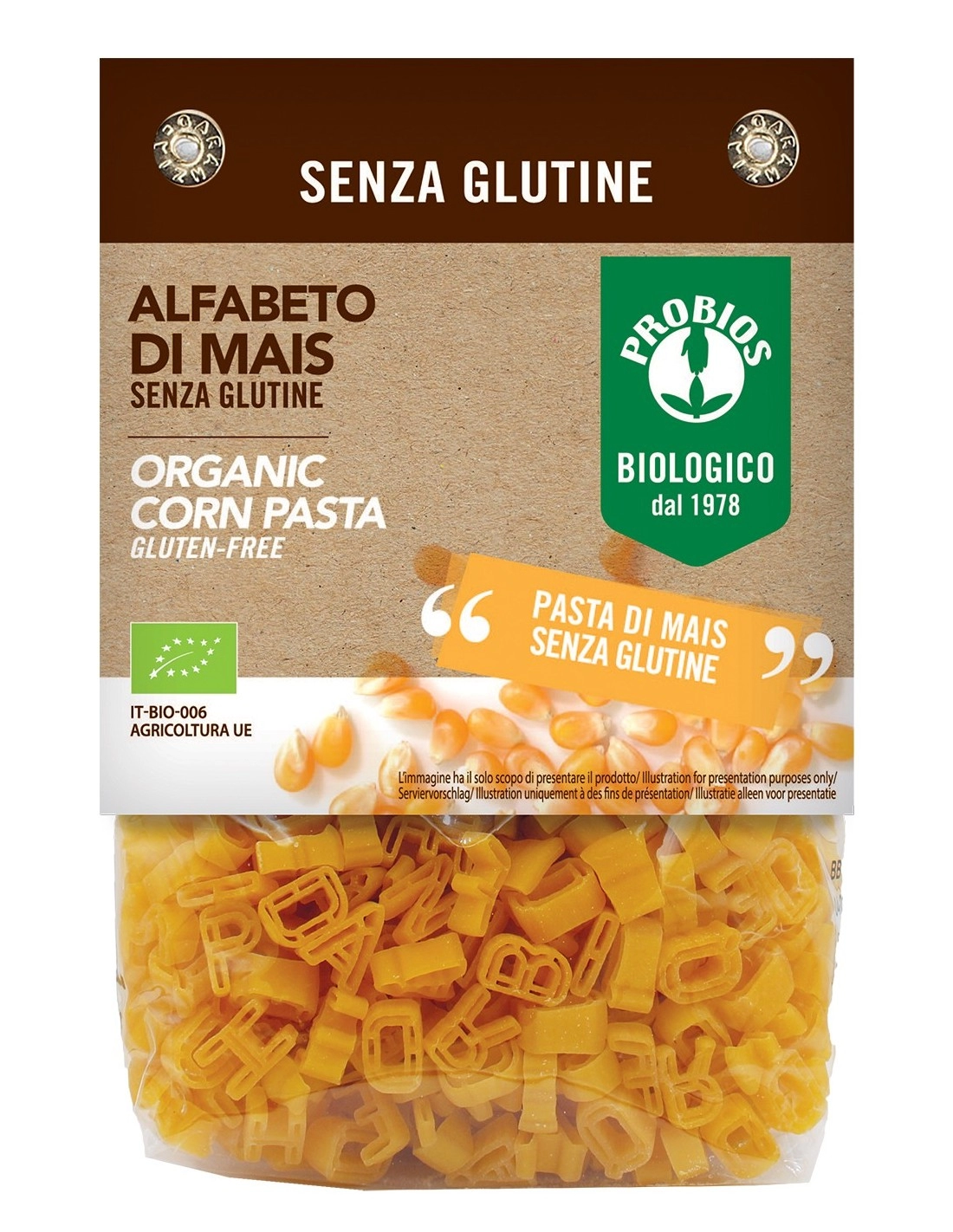 ALFABETO DI MAIS 400GR SENZA GLUTINE