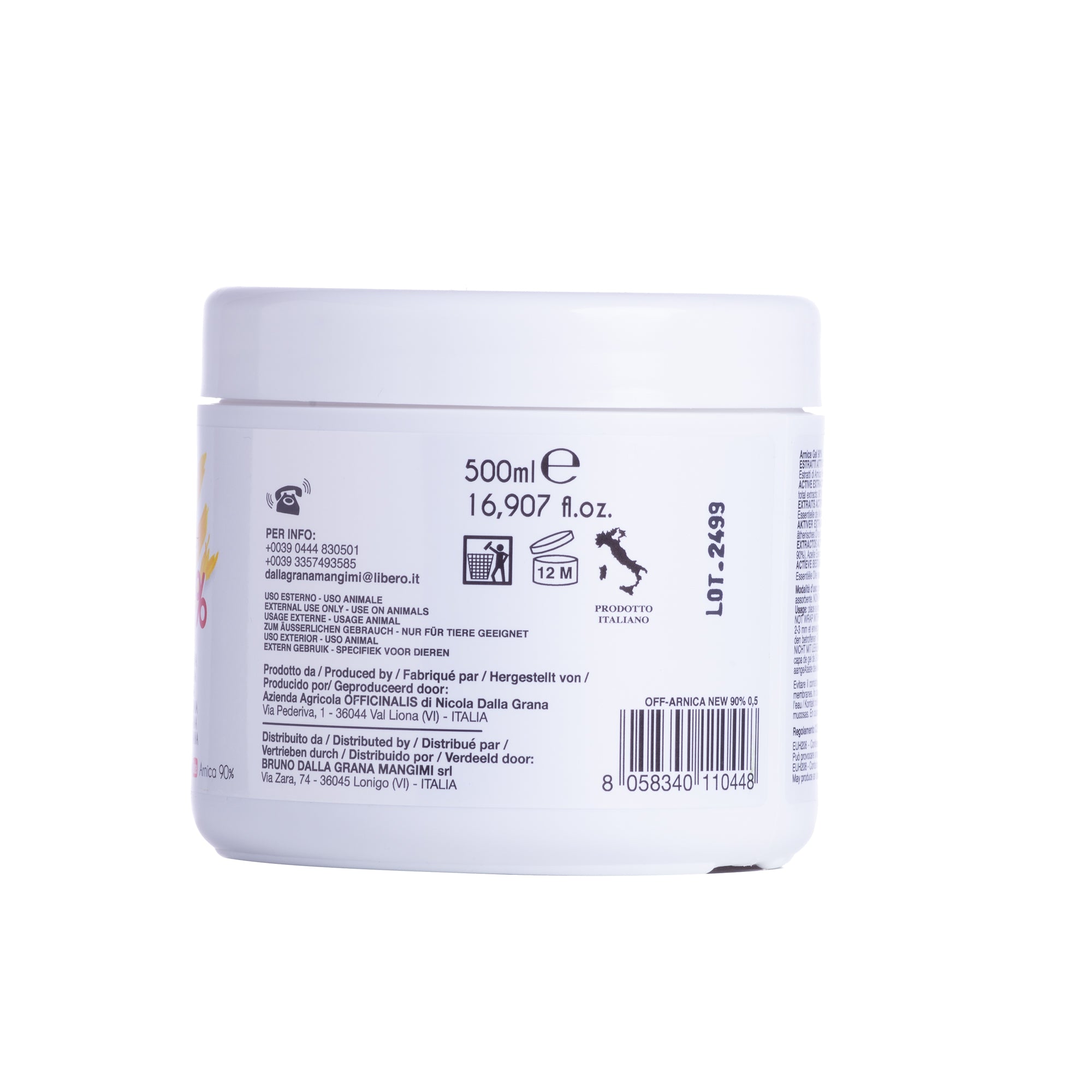 arnica gel 90% 500 ml uso veterinario
