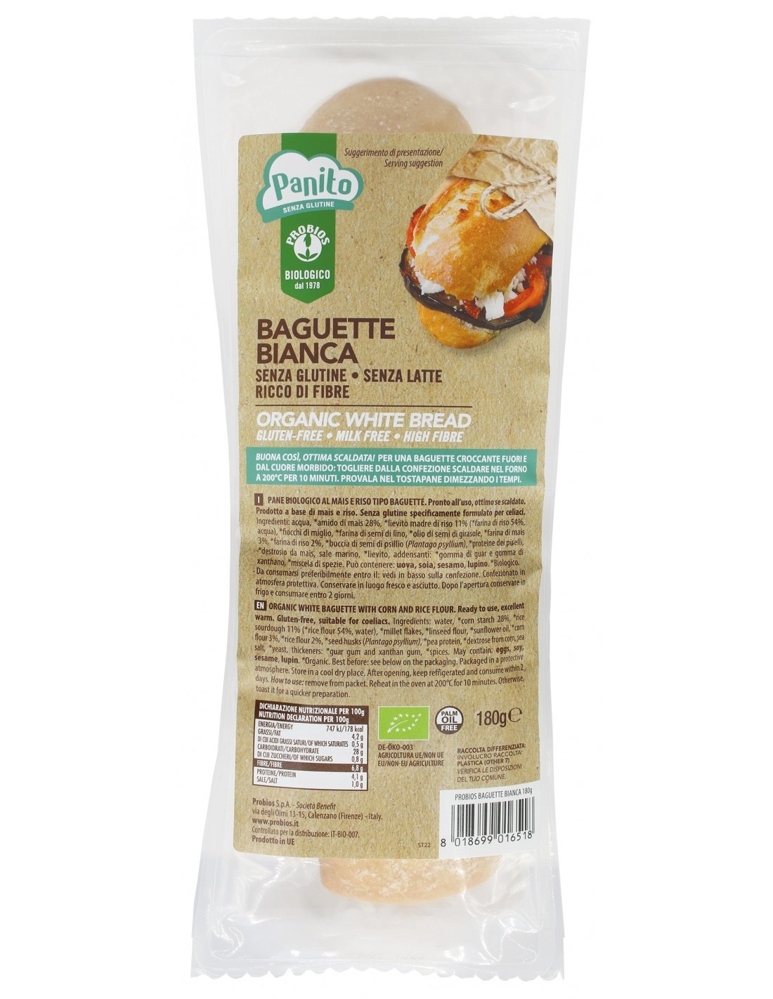 PANITO BAGUETTE BIANCA 180G