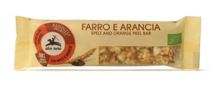 ALCE NERO BARRETTA FARRO ARANCIA CIOCCOLATO 20G