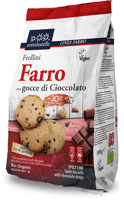 FROLLINI FARRO CON GOCCE DI CIOCCOLATO 300G