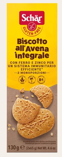 SCHAR BISCOTTI ALL'AVENA INTEGRALE 130G
