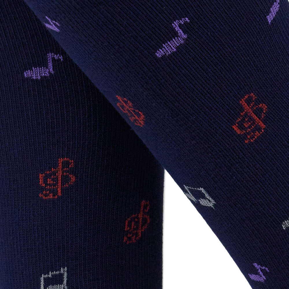SOCKS FOR YOU BAMBOO MUSIC L BLU NAVY