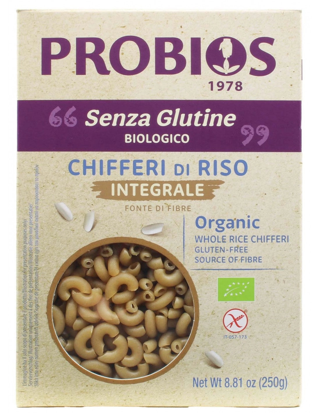 CHIFFERI DI RISO INTEGRALE 250 G
